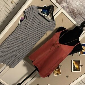 4 Piece Set: NWT necklace & Earrings, NWOT Banana Republic Dress & Tank size S